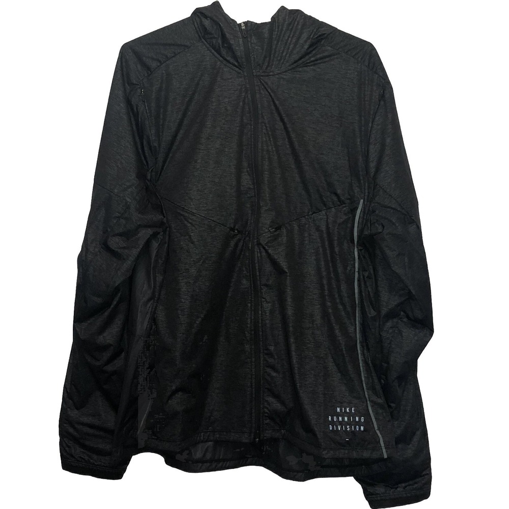 Nike Shield Men Size Large Running Division Hooded Full Zip Training‎ Jacket New